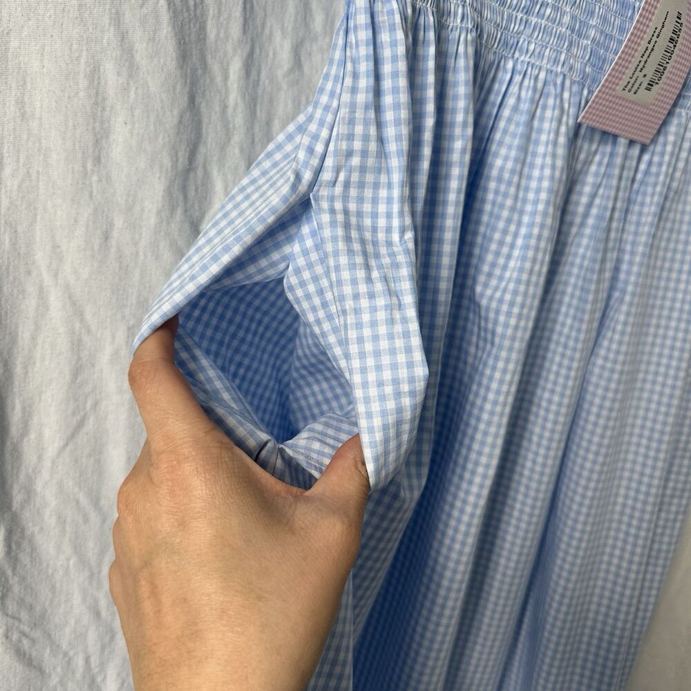 NEW Hill House Louisa Nap Dress Hydrangea Gingham Blue Small 100% Cotton - Picture 6 of 8